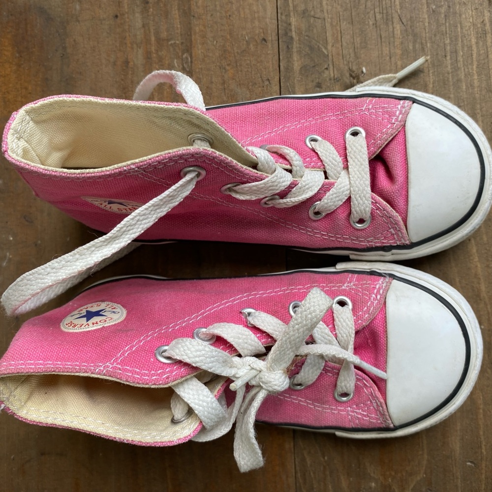 Converse high tops pink 10